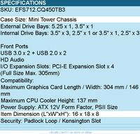 In-Win EFS712.CQ450TB3 EFS712 Mini Tower Chassis 5.25x1 3.5x1 - Computer Case