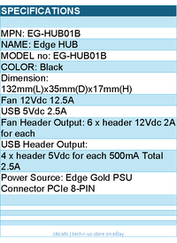 Lian-Li EG-HUB01B Edge HUB Black Retail - Dual-Function Hub