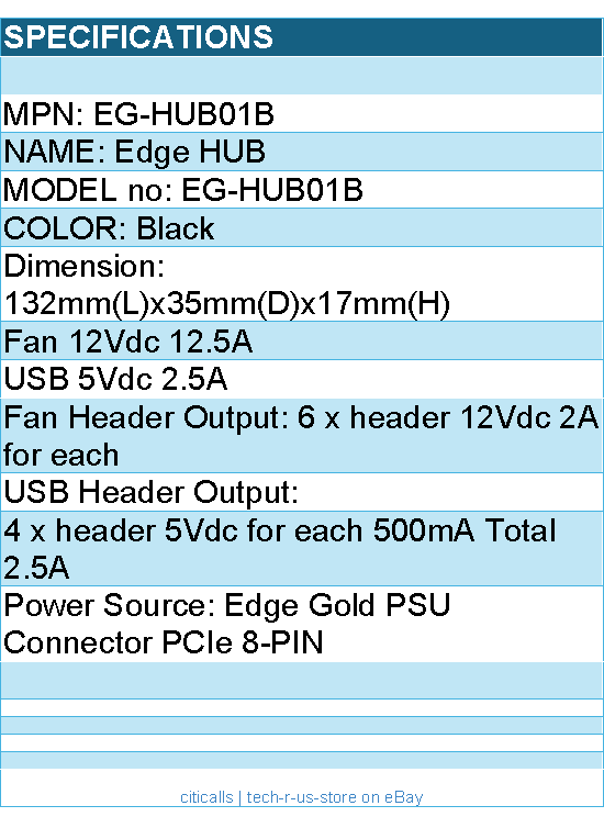 Lian-Li EG-HUB01B Edge HUB Black Retail - Dual-Function Hub