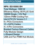 Lian-Li EG1000G BH Power Supply - 1000W 80+ Gold Black with Hub Full Modular ATX