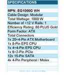 Lian-Li PS EG1000G WH 1000W 80+ Gold White with Hub Full Modular ATX Retail