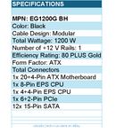 Lian-Li EG1200G BH Power Supply - 1200W 80+ Gold Black with Hub Full Modular ATX