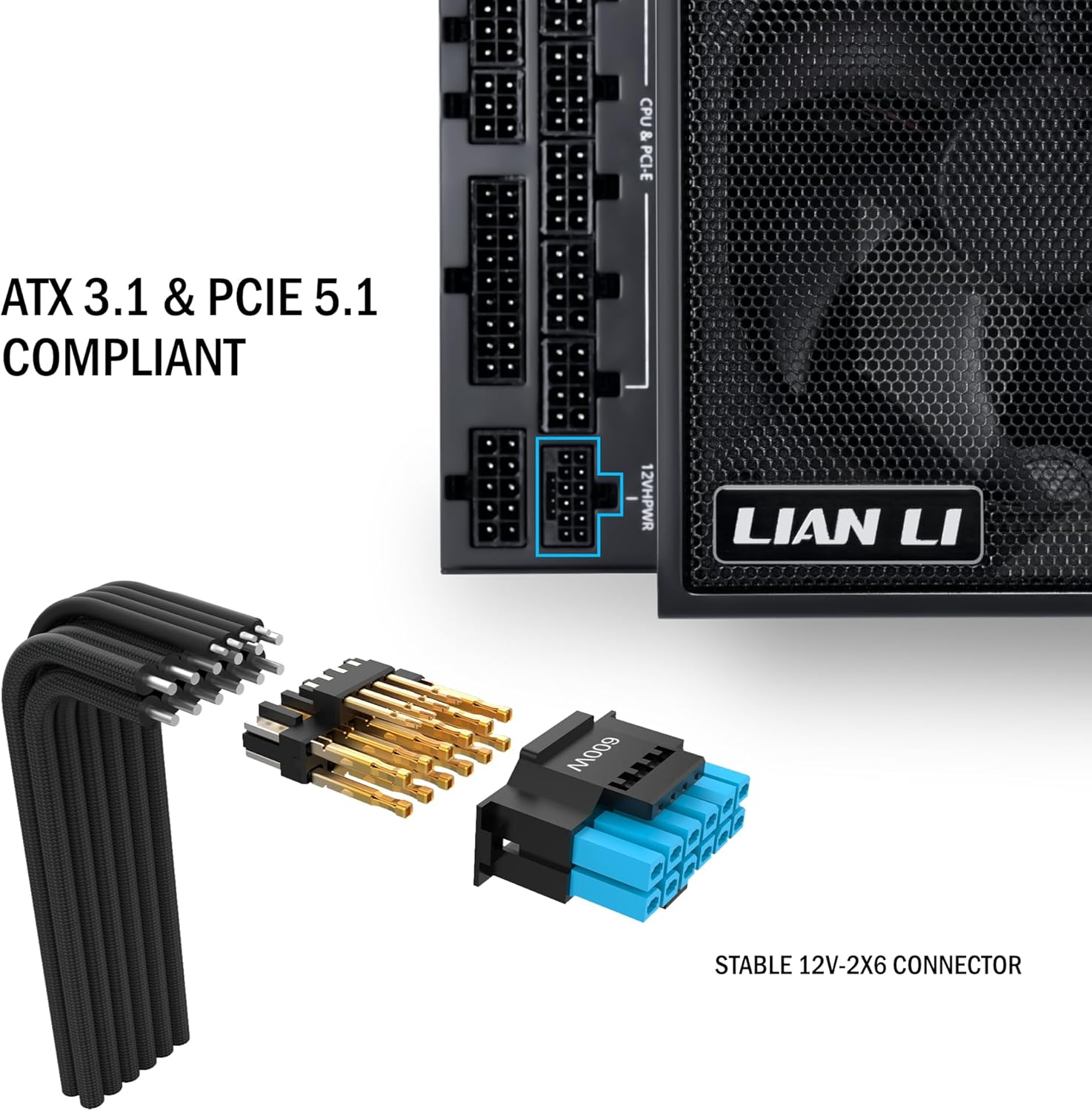 Lian-Li EG1300 Black Power Supply 1300W 80+ PLATINUM Full Modular ATX Black