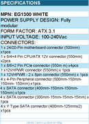 Lian-Li EG1300 White Power Supply - 1300W 80+ PLATINUM Full Modular ATX White