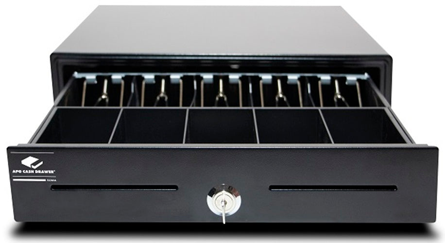 APG Cash Drawer EKDS320-1-B330-A11 Black, 24V Arlo, 13x13 Size, 3 Bill, 5 Coin