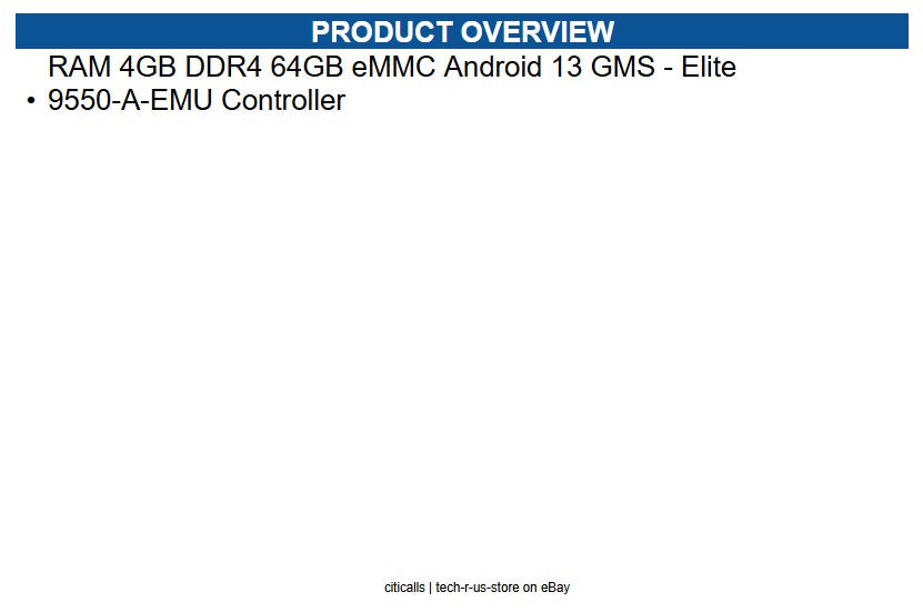 Logic Controls ELITE 9550-A-EMU RAM 4GB DDR4 64GB eMMC Android 13 GMS