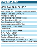 Cooler Master ELW-D24M-A21DA-R1 Elite Liquid 240 Cooling Fan/Radiator/Pump