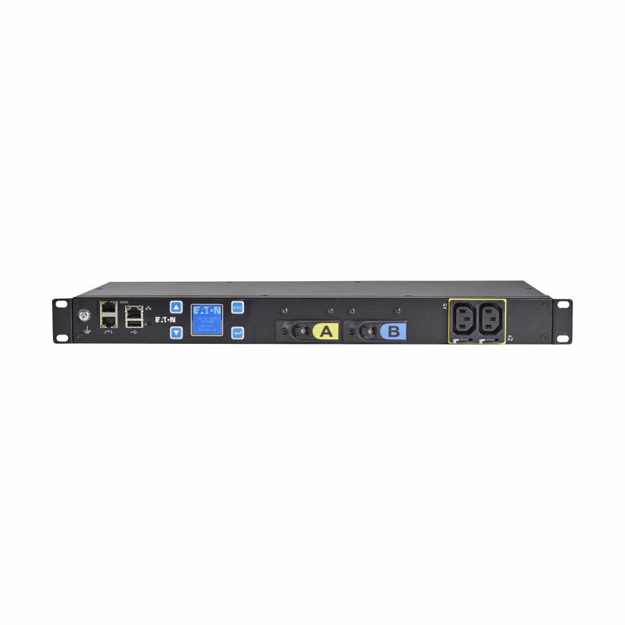 Eaton EMIT04-10 Metered Input rack PDU, 1U, L6-30P input, 5.76 kW max, 200-240V