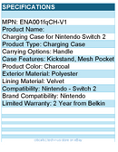 Belkin ENA001fqCH-V1 Charging Case Nintendo Gaming Console - Charcoal