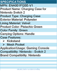 Belkin ENA001FQSE-V1 Charging Case for Nintendo Switch 2 - Pistachio Green
