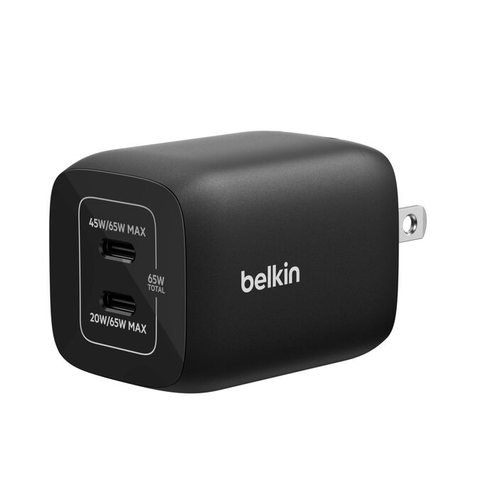 Belkin ENA007dqBK Gaming Dual USB-C Wall Charger 65W for Nintendo Switch 2