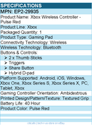 Microsoft EP2-29935 Xbox Wireless Controller - Bluetooth - Pulse Red