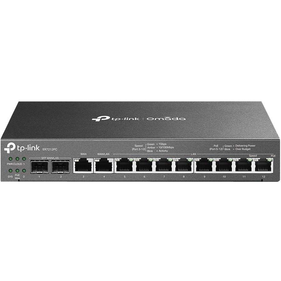 TP-Link ER7212PC - Omada PoE Switch & Controller 3-in-1 Gigabit VPN Router