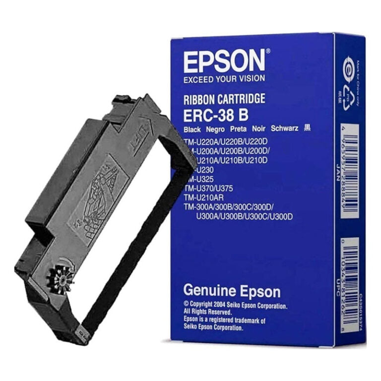 Epson ERC-38B SINGLE 1 PK OF BLACK RIBBONS FOR U200/U300