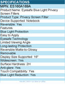 Kensington ES160A169A Eyesafe Blue Light Privacy Screen Filter for Laptops 16.0"