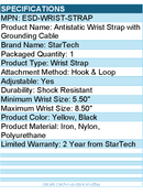 StarTech ESD-WRIST-STRAP  Antistatic Wrist Strap with Grounding Cable