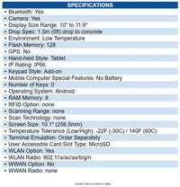 Zebra ET60AW-0HQAGN00A0-NA Et6x Et60 Rugged Tablet 10.1" Wuxga - Qualcomm 6490