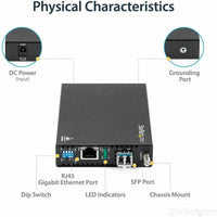 StarTech ET91000SM20 Gigabit Ethernet Copper-to-Fiber Media Converter