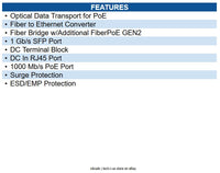 Ubiquiti Networks F-POE-G2 Transceiver/Media Converter 1 x Network (RJ-45)