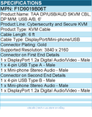 Belkin F1D9019B06T KVM Cable for Computer, Server, KVM Switch, Keyboard