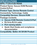 Belkin F1DN-KVM-REM8 Secure KVM Remote Control 8-Port - For Secure KVM