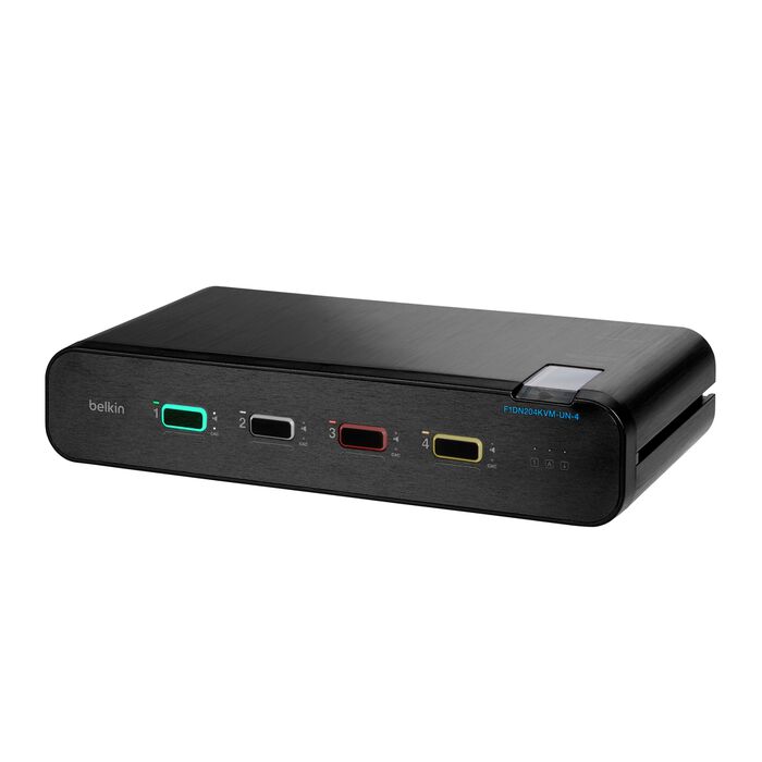 Belkin F1DN204KVM-UN-4 Universal 2nd Gen Secure KVM Switch - Black