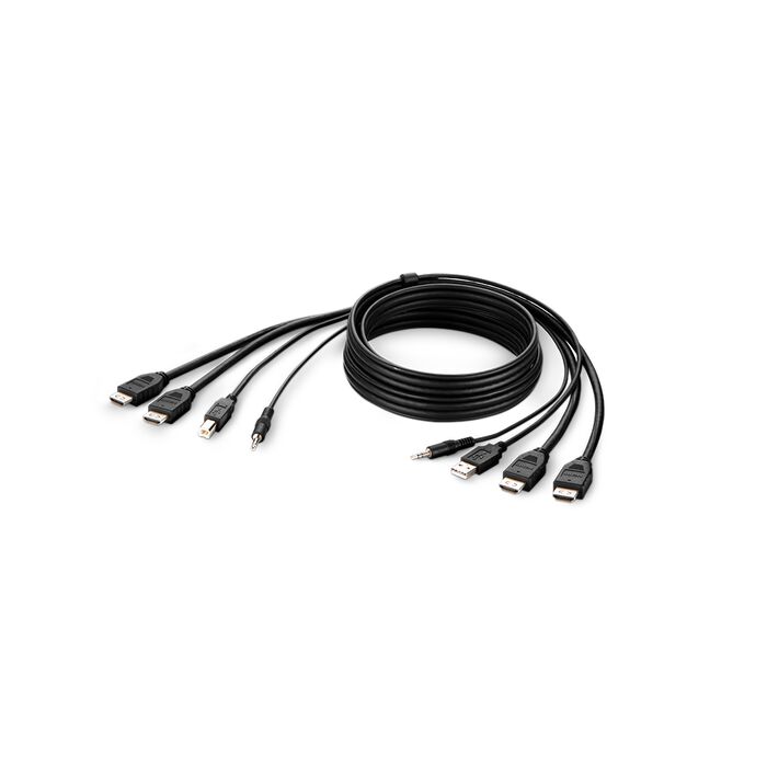 Belkin F1DN2CCBL-HH10T KVM Cable for Audio/Video Device, Computer, KVM Switch
