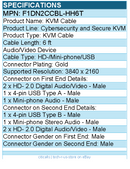 Belkin F1DN2CCBL-HH6T KVM Cable for Audio/Video Device, Computer, KVM Switch