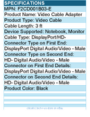 Belkin F2CD001B03-E DisplayPort to Video Cable 3ft - plug-and-play - Black