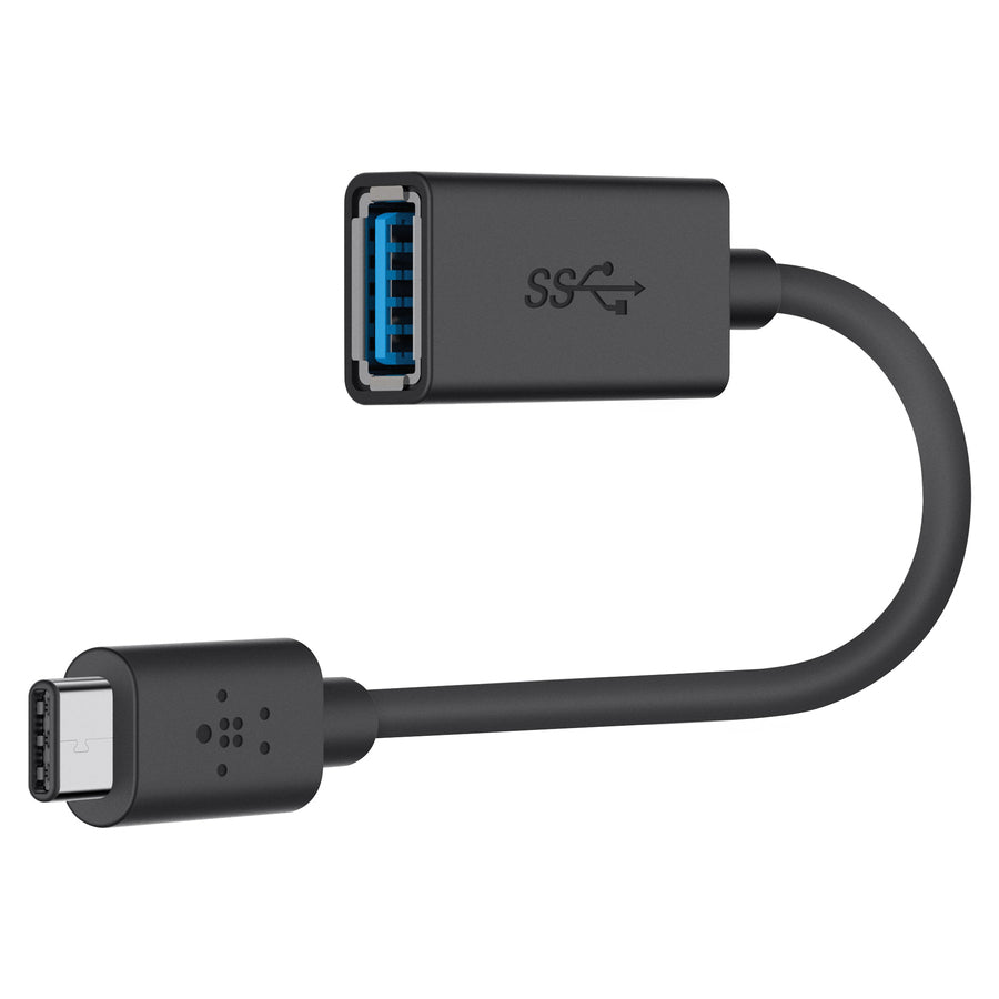 Belkin F2CU036BTBLK 3.0 USB-C to USB-A Adapter - 5" USB Data Transfer Cable