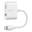 Belkin F8J212btWHT 3.5 mm Audio and Charge for iPhone and iPad Adapter