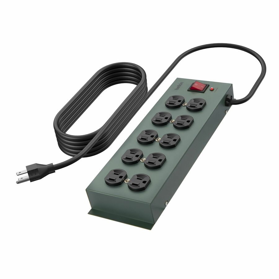 Belkin F9D1000-15 10-Outlet Metal Surge Protector - 15ft Cord - Straight Plug