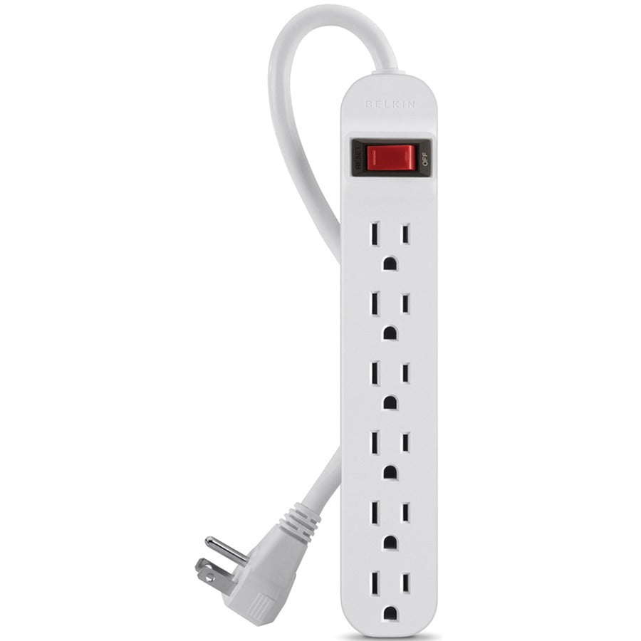 Belkin F9P609-05R-DP 6 Outlet Power Strip - 5 foot cord - White