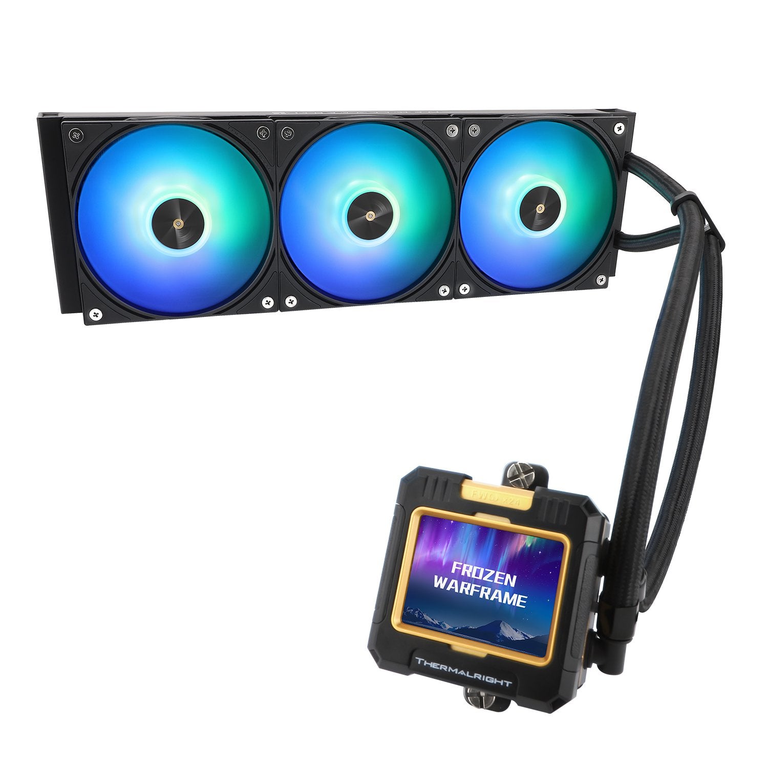 Thermalright FROZEN WARFRAME 360 BLACK ARGB Liquid CPU Cooler w LCD AMD Intel