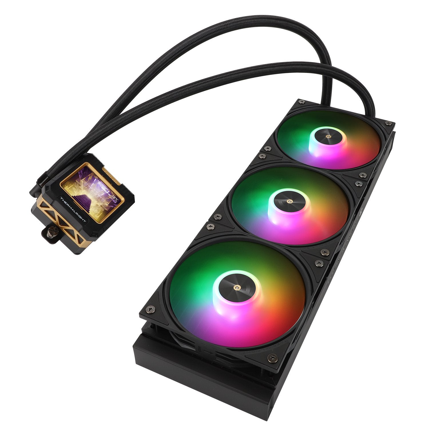 Thermalright FROZEN WARFRAME 360 BLACK ARGB Liquid CPU Cooler w LCD AMD Intel