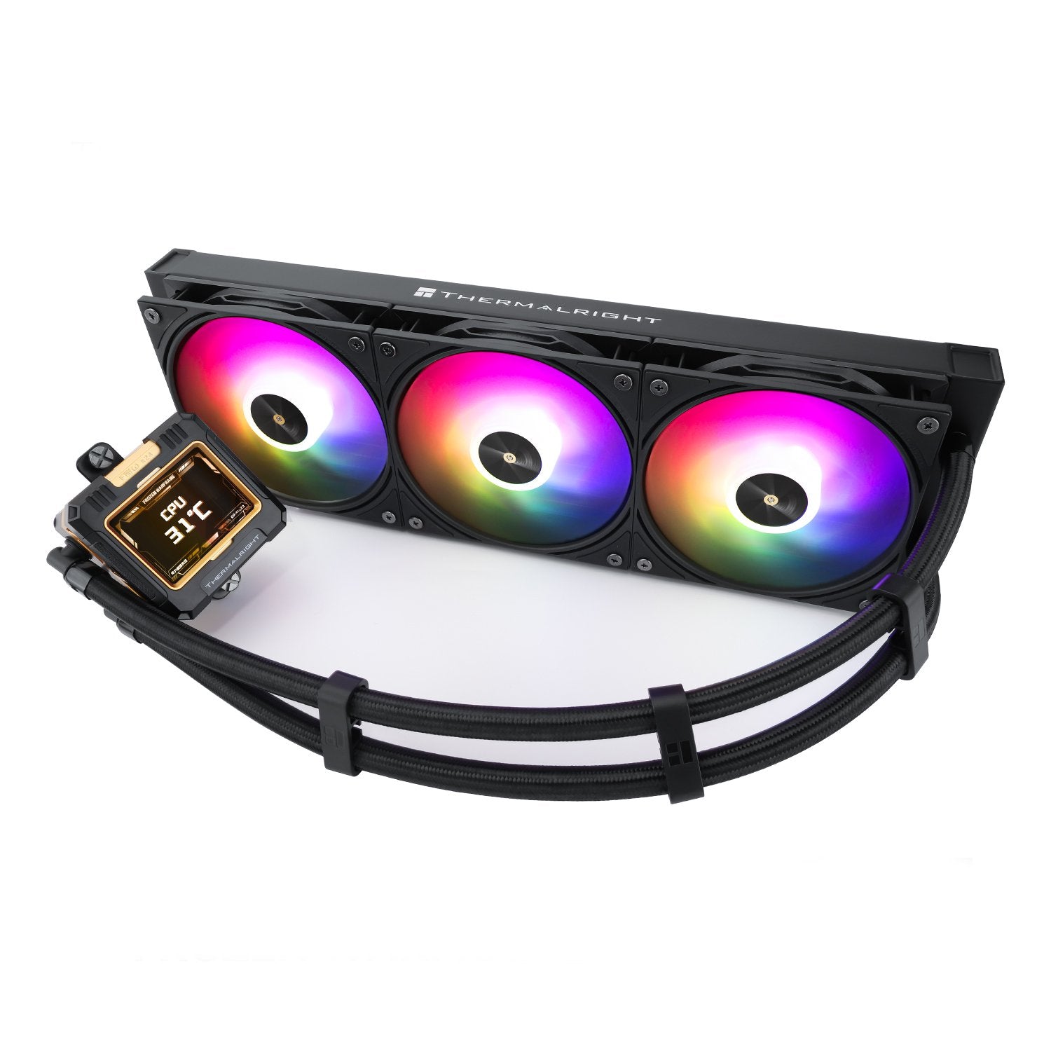 Thermalright FROZEN WARFRAME 360 BLACK ARGB Liquid CPU Cooler w LCD AMD Intel