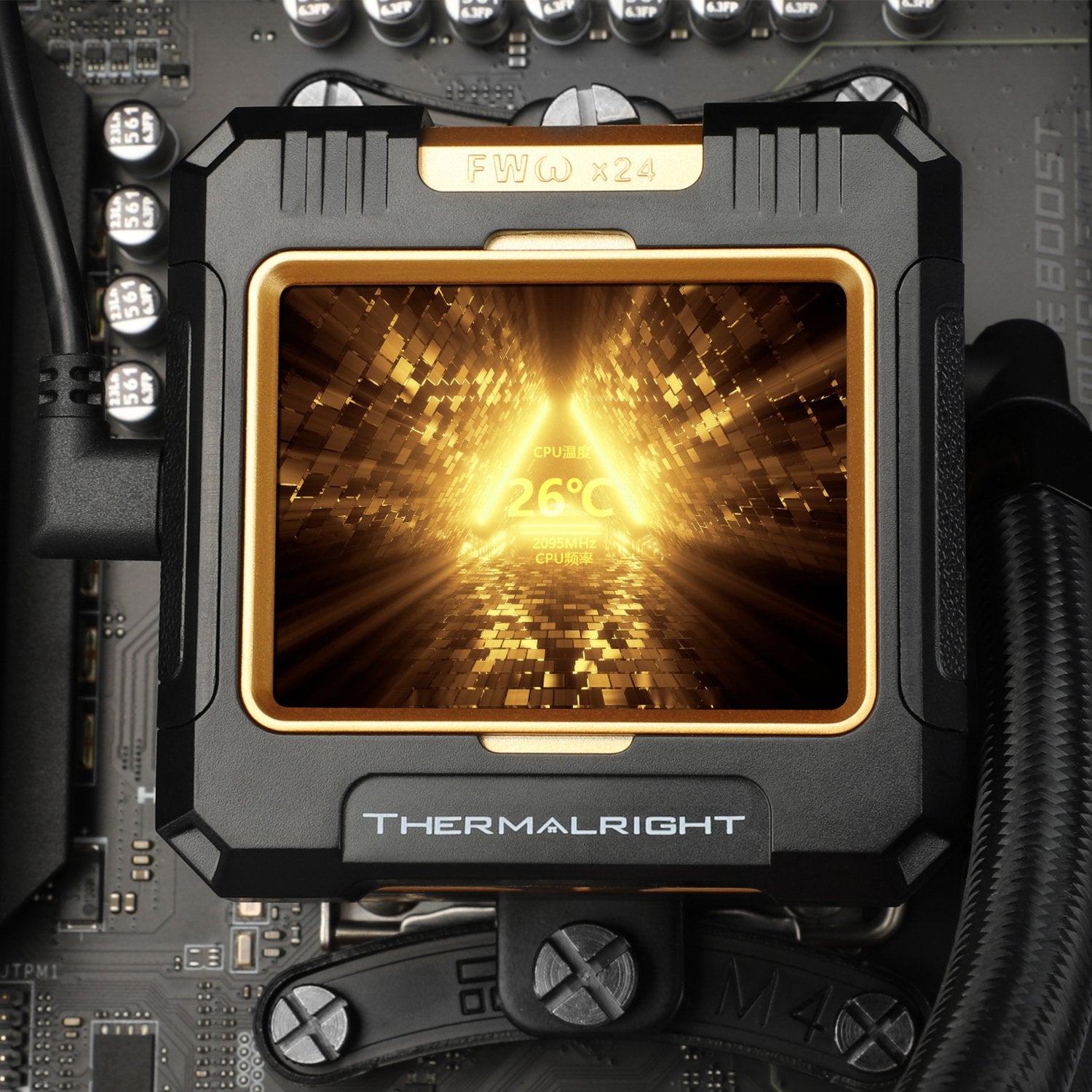 Thermalright FROZEN WARFRAME 360 BLACK ARGB Liquid CPU Cooler w LCD AMD Intel
