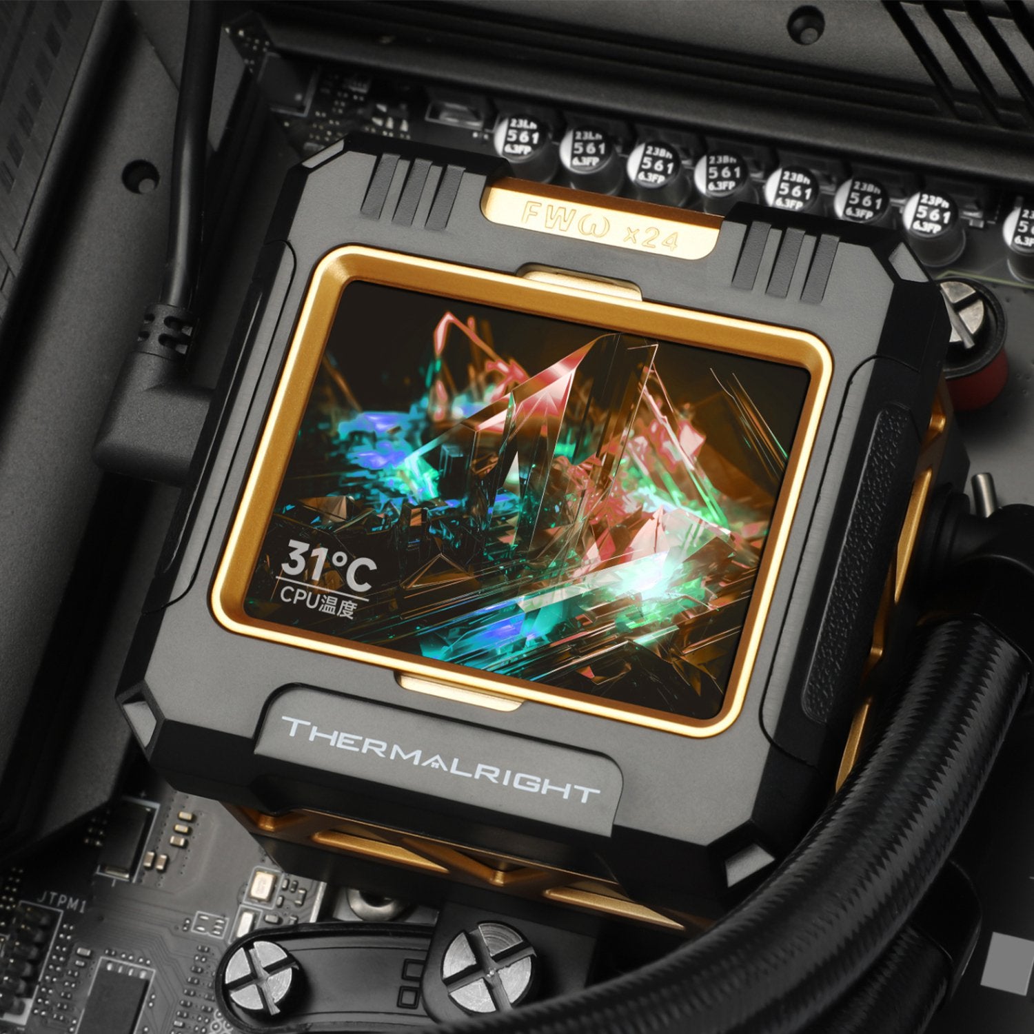 Thermalright FROZEN WARFRAME 360 BLACK ARGB Liquid CPU Cooler w LCD AMD Intel
