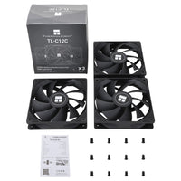 Thermalright TL-C12CX3 TL-C12C 3x 120mm Cooler Fan 4-Pin PWM SFDB 1550rpm Black