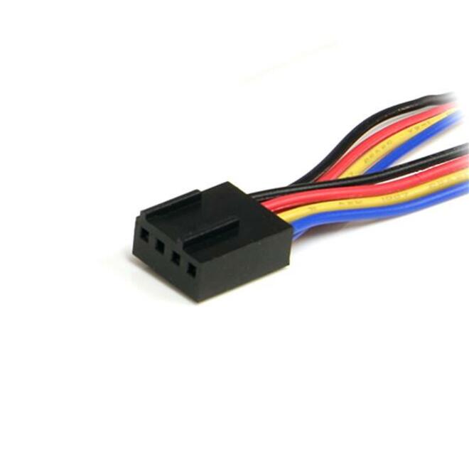 StarTech FAN4SPLIT12 12in 4 Pin Fan Power Splitter Cable F M Retail