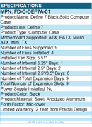 Fractal Design FD-C-DEF7A-01 Define 7 Black Solid Computer Case
