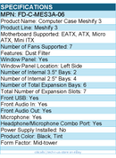Fractal Design FD-C-MES3A-06 Meshify 3 Computer Case - Mid-tower - Black, Tint