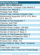 Fractal Design FD-C-MES3A-07 Meshify 3 Computer Case - Mid-tower - White, Tint