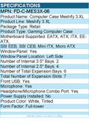 Fractal Design FD-C-MES3X-06 Meshify 3 XL Computer Case - Full-tower