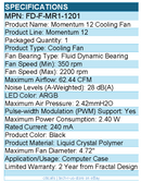 Fractal Design FD-F-MR1-1201 Momentum 12 Cooling Fan - 1 Pack - Black