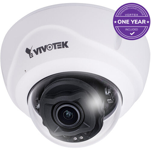 Vivotek FD837-HTV-90-1Y Camera - 5MP IP66 Remote Focus AI Dome w 1YR LIC
