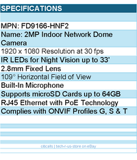 Vivotek FD9166-HNF2 2MP Indoor Network Dome Camera - 2560 x 1920 Resolution