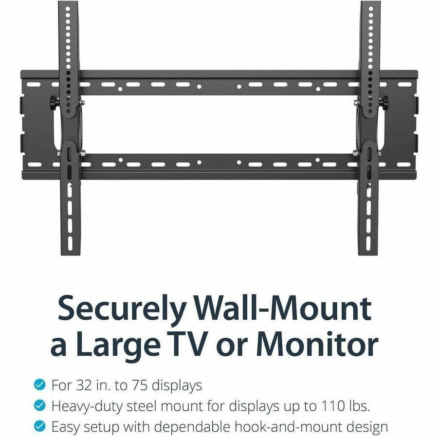 StarTech FLATPNLWALL Flat Screen TV Wall Mount - Tilting - For 32" to 75" TVs