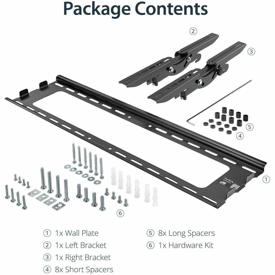 StarTech FLATPNLWALL Flat Screen TV Wall Mount - Tilting - For 32" to 75" TVs