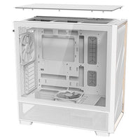 Antec FLUX White, 5 x PWM Fans Included, Up to 9 Fans - Mid-Tower E-ATX PC Case